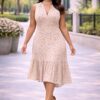 Classic Polka Dot Midi Dress