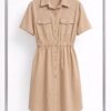 Women's Casual Button-Front Shirt Dress