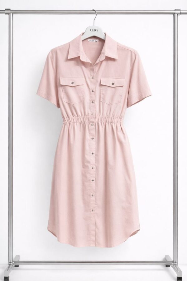 Women's Casual Button-Front Shirt Dress