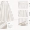 Women's Puff Sleeve Blouse with Pleated Skirt Set