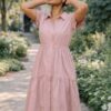 Women's Button-Front Shirt Dress
