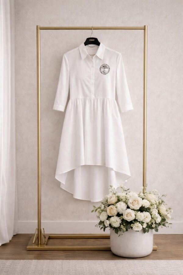 Premium Button-Front Midi Dress