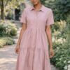 Women's Button-Front Shirt Dress