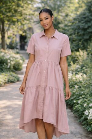 Women's Button-Front Shirt Dress
