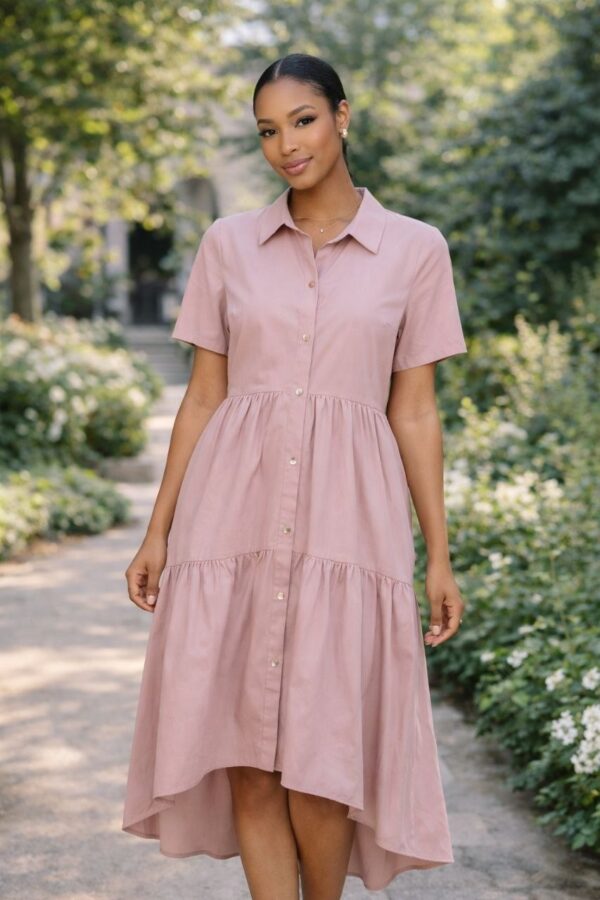 Women's Button-Front Shirt Dress