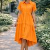 Women's Button-Front Shirt Dress