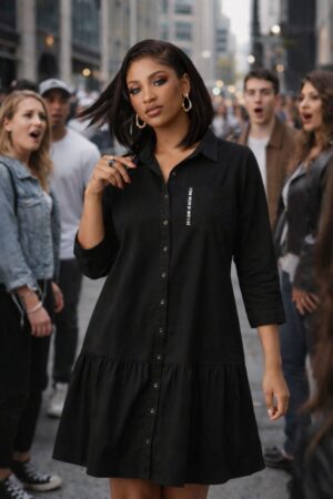 Women's Button-Up Shirt Dress