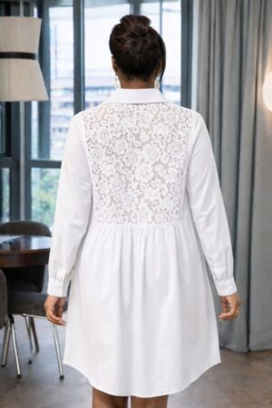 Women's Classic White Shirt Dress