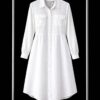 Women's Classic White Shirt Dress