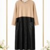 Women's Color Block Midi Dress