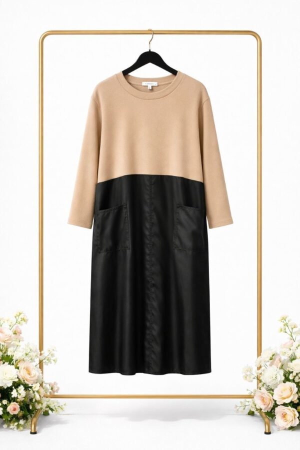 Women's Color Block Midi Dress