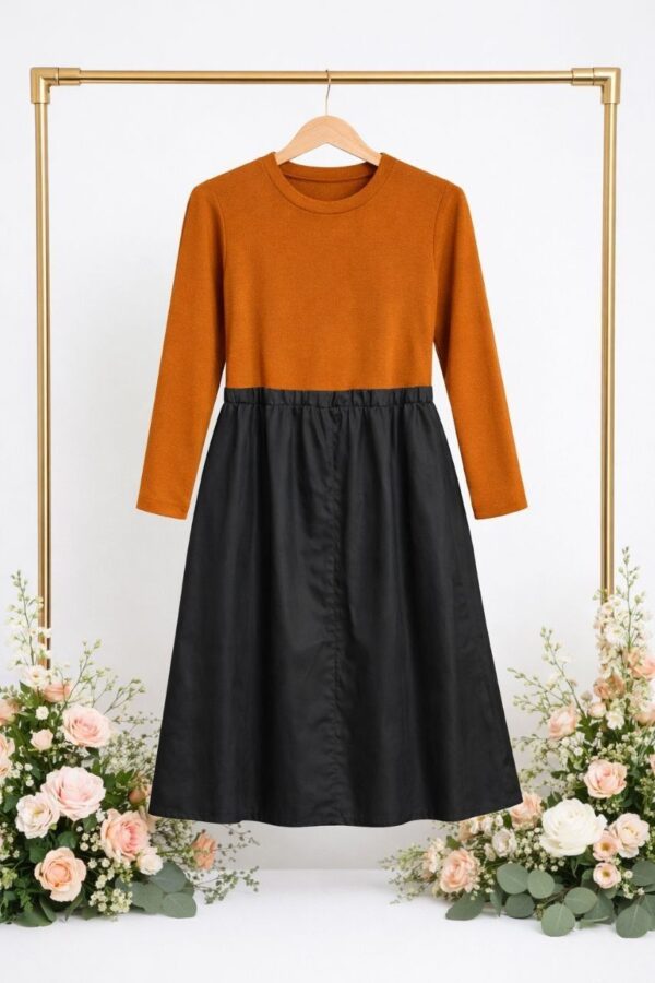 Women's Color Block Midi Dress