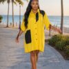 Premium Yellow Color Block Dress