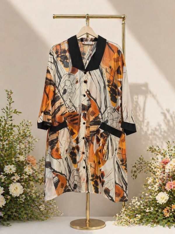 Women's Printed Button-Down Dress