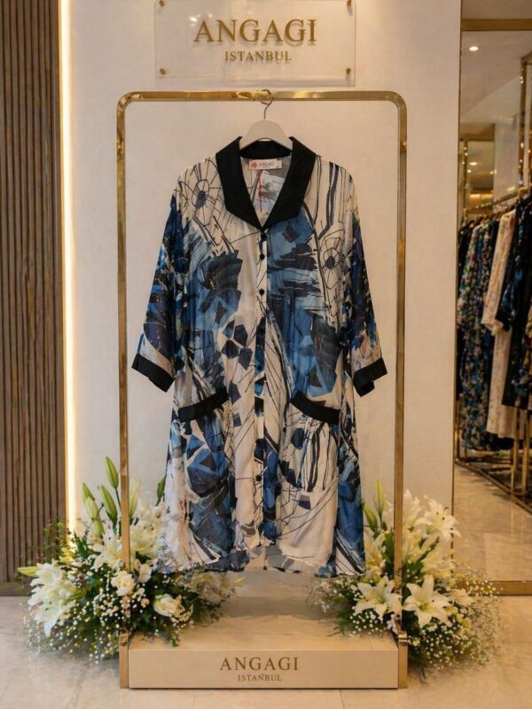 Women's Printed Button-Down Dress