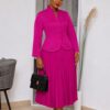 Premium Pleated Midi Dress