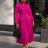 Premium Pleated Midi Dress