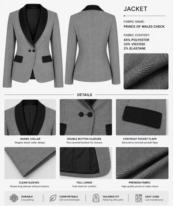 Premium Grey Business Suit Set