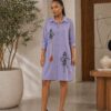 Premium Floral Print Dress - Black