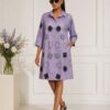Premium Floral Print Dress - Black