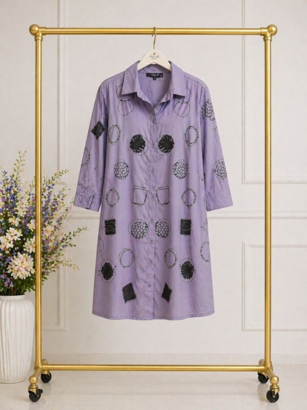Premium Floral Print Dress - Black