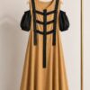 Premium Floral Print Dress - Black