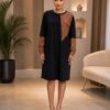 Elegant Color Block Shirt Dress