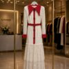 Elegant Color Block Shirt Dress