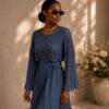 Elegant Color Block Shirt Dress