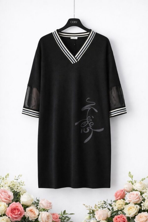 Elegant Color Block Shirt Dress