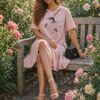 Premium Floral Print Dress - Black