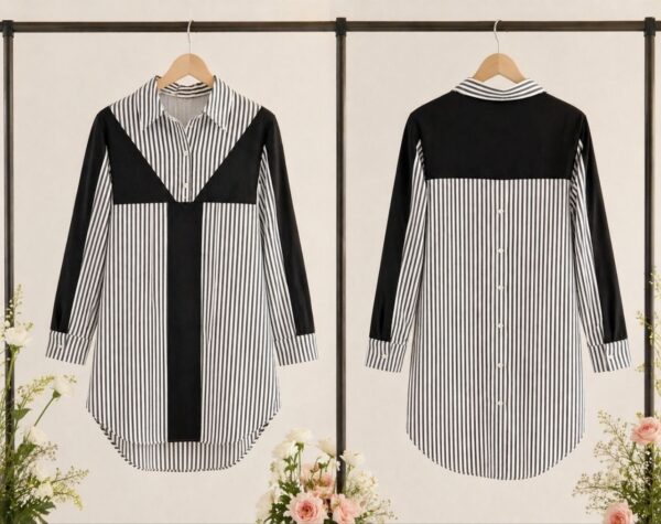 Premium Floral Print Dress - Black