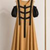 Premium Floral Print Dress - Black