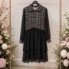 Elegant Color Block Shirt Dress