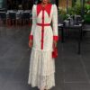 Elegant Color Block Shirt Dress