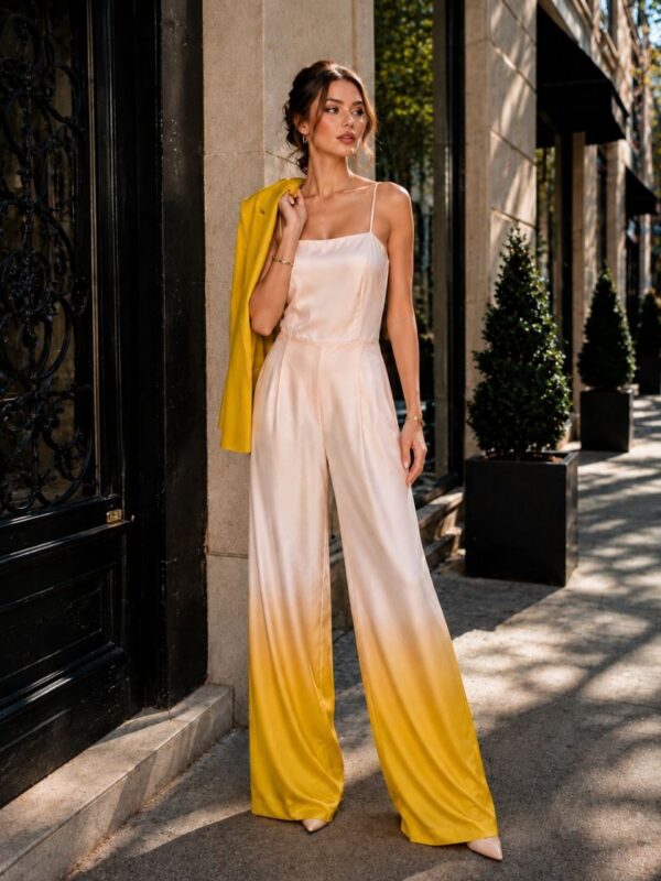 Yellow Blazer with Full Slip Jacket