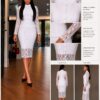 Premium White Lace Midi Dress