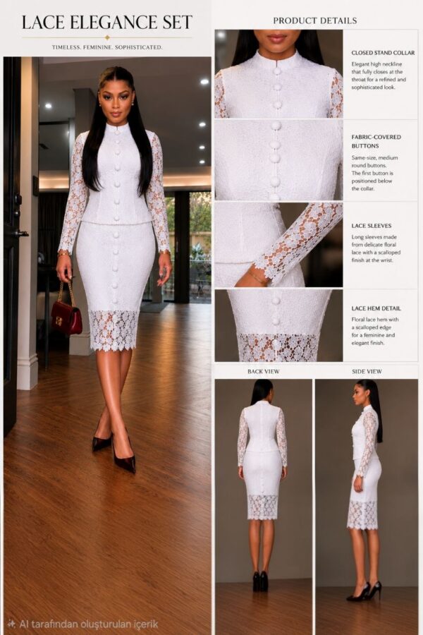 Premium White Lace Midi Dress