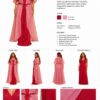 Premium Red Pleated Dress with Chiffon Overlay