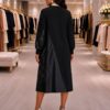 Elegant Color Block Shirt Dress