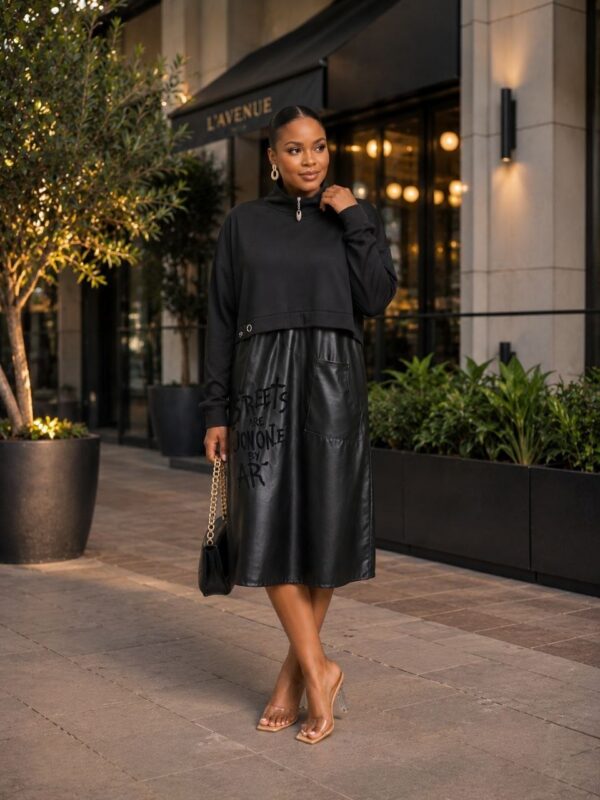Elegant Color Block Shirt Dress