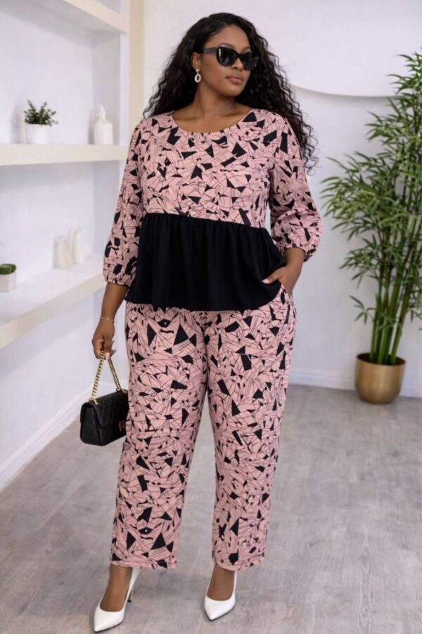 Premium Floral Print Dress - Black