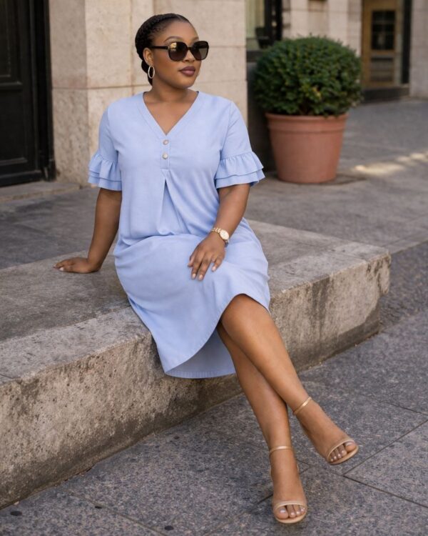 Women's Ruffle Sleeve Midi Dress - Wholesale
