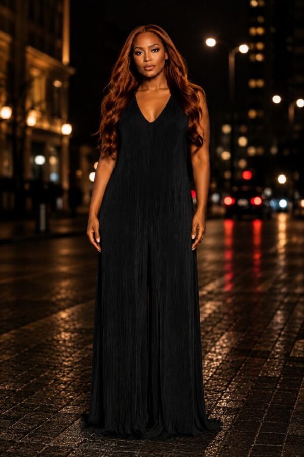 Premium Black Wrap Dress - Wholesale