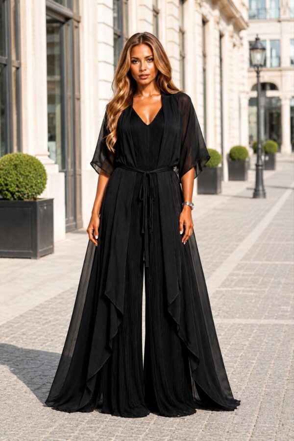 Premium Black Wrap Dress - Wholesale