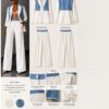 Premium White Denim Blazer Suit Set