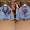 Premium Ice Blue Denim Blazer Jacket