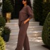 Elegant Color Block Shirt Dress