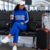 Blue Checkered Tracksuit Set - Premium Wholesale