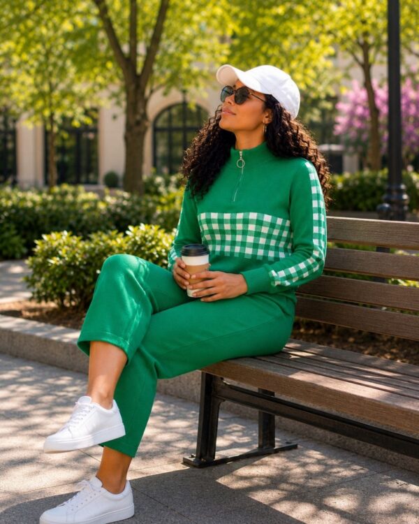Elegant Color Block Shirt Dress
